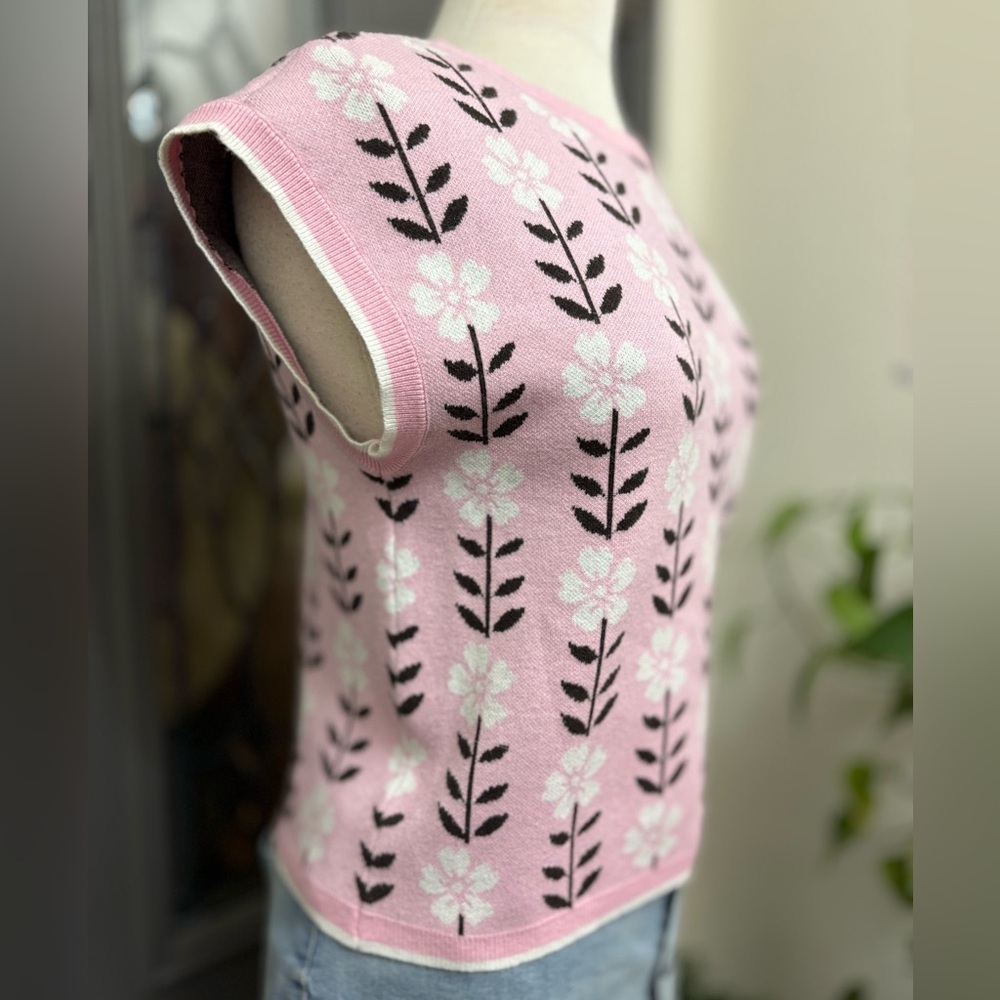 Zesica Floral Daphne Pullover Loose Fit Sweater Tee - Picture 4 of 9